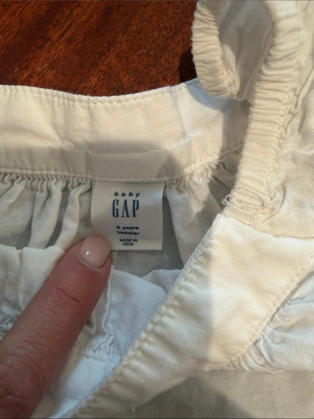 GAP Cream Ruffled Toddler Top